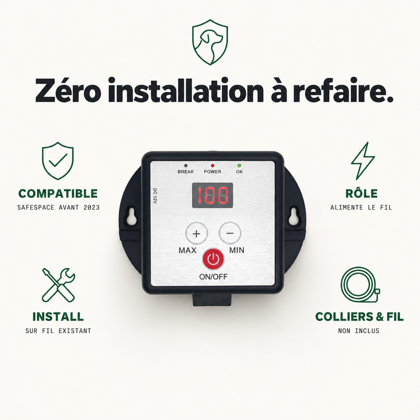Émetteur de remplacement filaire SafeSpace PERROWALL : caractéristiques clés