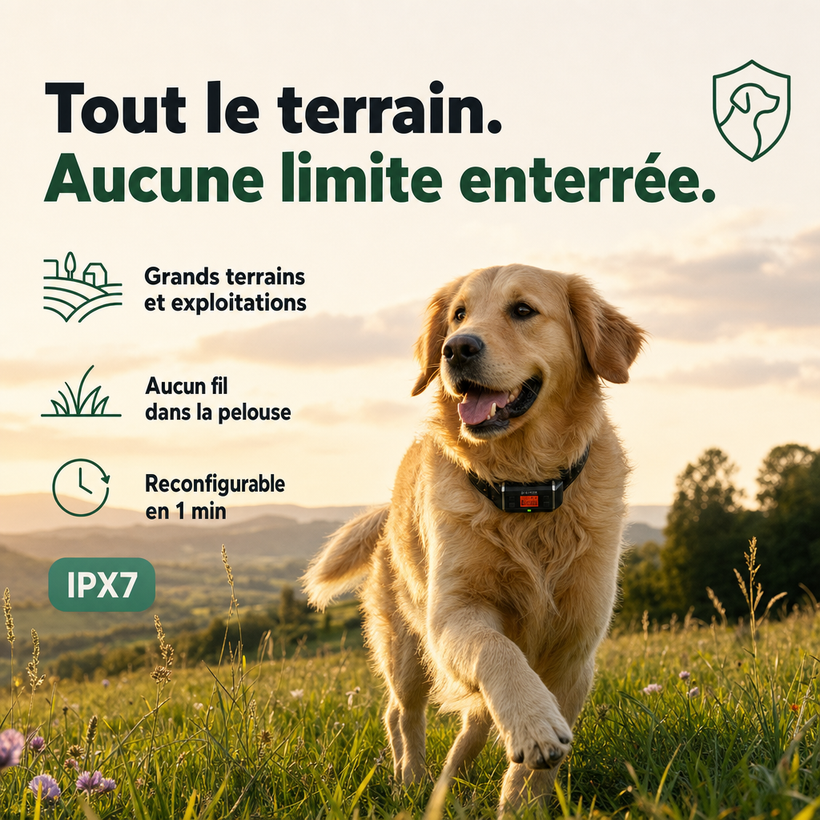 GeoGuard, clôture anti-fugue GPS sans fil ni abonnement PERROWALL : en situation réelle