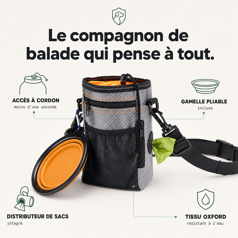Pochette à friandises chien, récompense au bon moment PERROWALL : caractéristiques clés