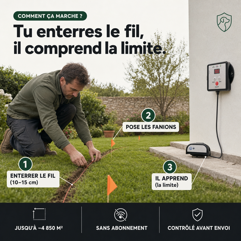 SafeSpace Eco-Choice, clôture anti-fugue reconditionnée PERROWALL : comment ça marche