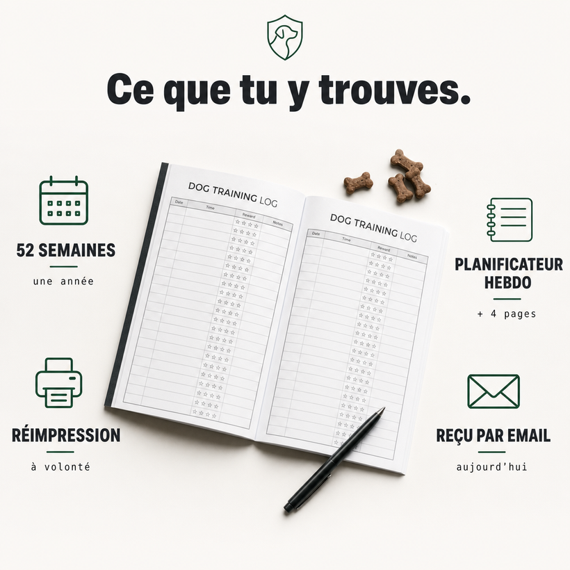Carnet d'entraînement chien, suivez les progrès PERROWALL : caractéristiques clés