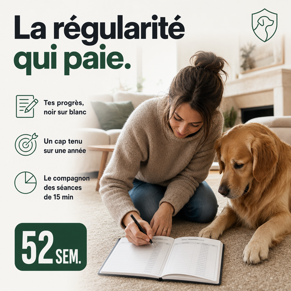 Carnet d'entraînement chien, suivez les progrès PERROWALL : en situation réelle