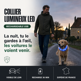 Collier lumineux LED rechargeable PERROWALL : le bénéfice essentiel