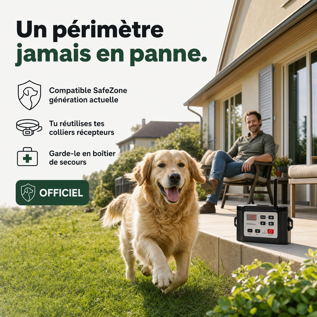 Émetteur SafeZone, boîtier sans fil de rechange PERROWALL : en situation réelle