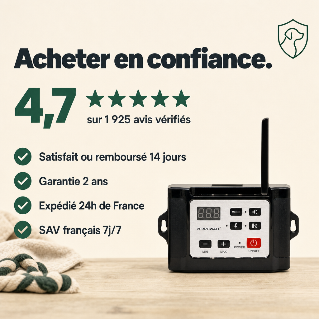 Émetteur SafeZone, boîtier sans fil de rechange PERROWALL : garanties et réassurance