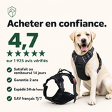 Harnais anti-traction chien, confort et contrôle PERROWALL : garanties et réassurance