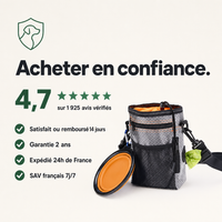 Pochette à friandises chien, récompense au bon moment PERROWALL : garanties et réassurance