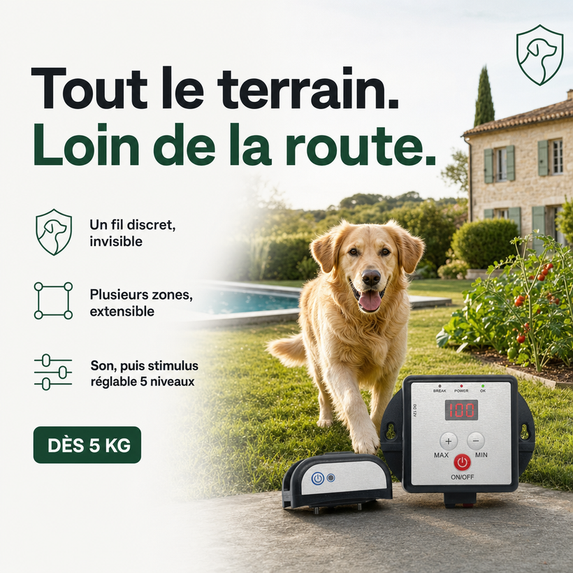 SafeSpace Eco-Choice, clôture anti-fugue reconditionnée PERROWALL : en situation réelle