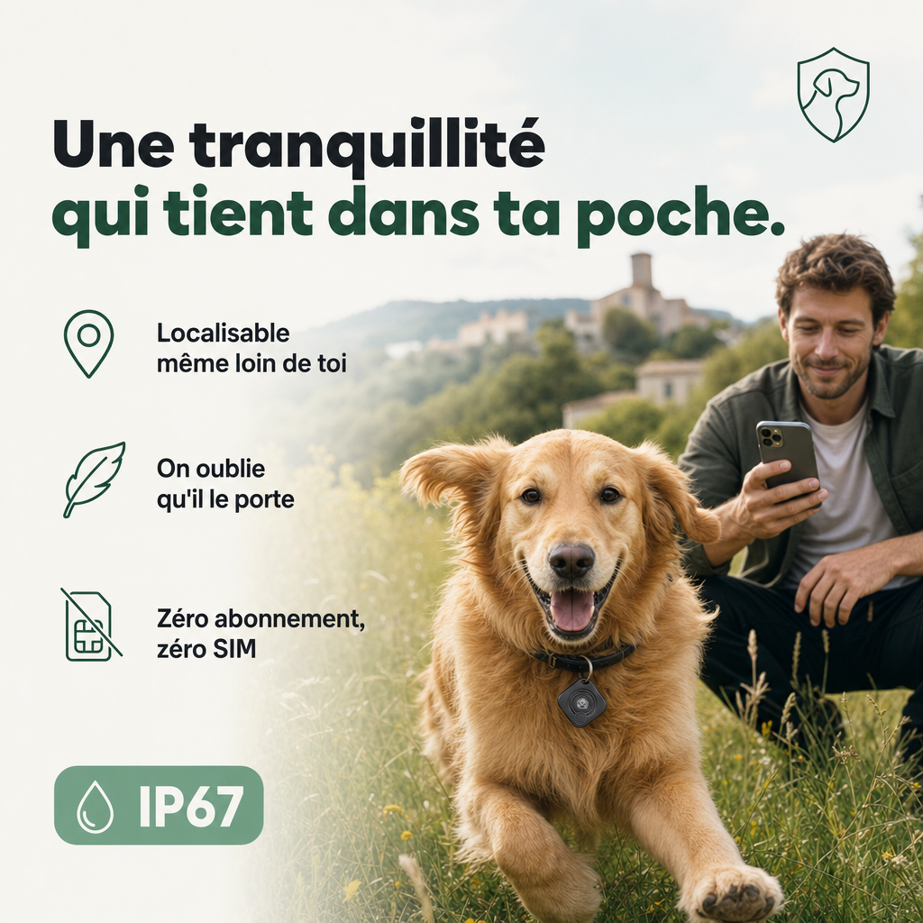SafeTrack, traceur Apple Find My pour chien et chat PERROWALL : en situation réelle
