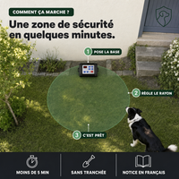 SafeZone, clôture anti-fugue sans-fil pour chien PERROWALL : comment ça marche