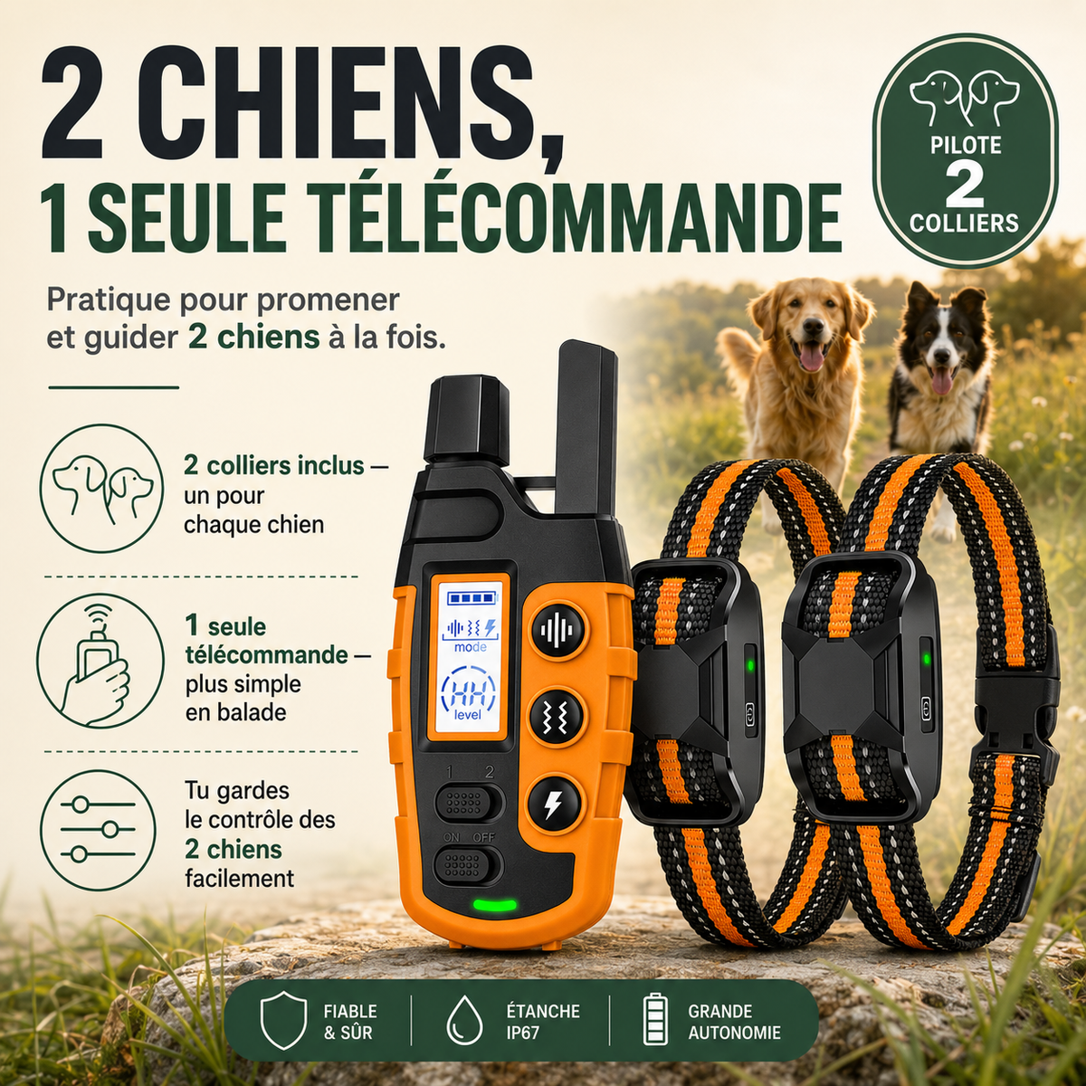 Collier de dressage SecureTouch longue portée