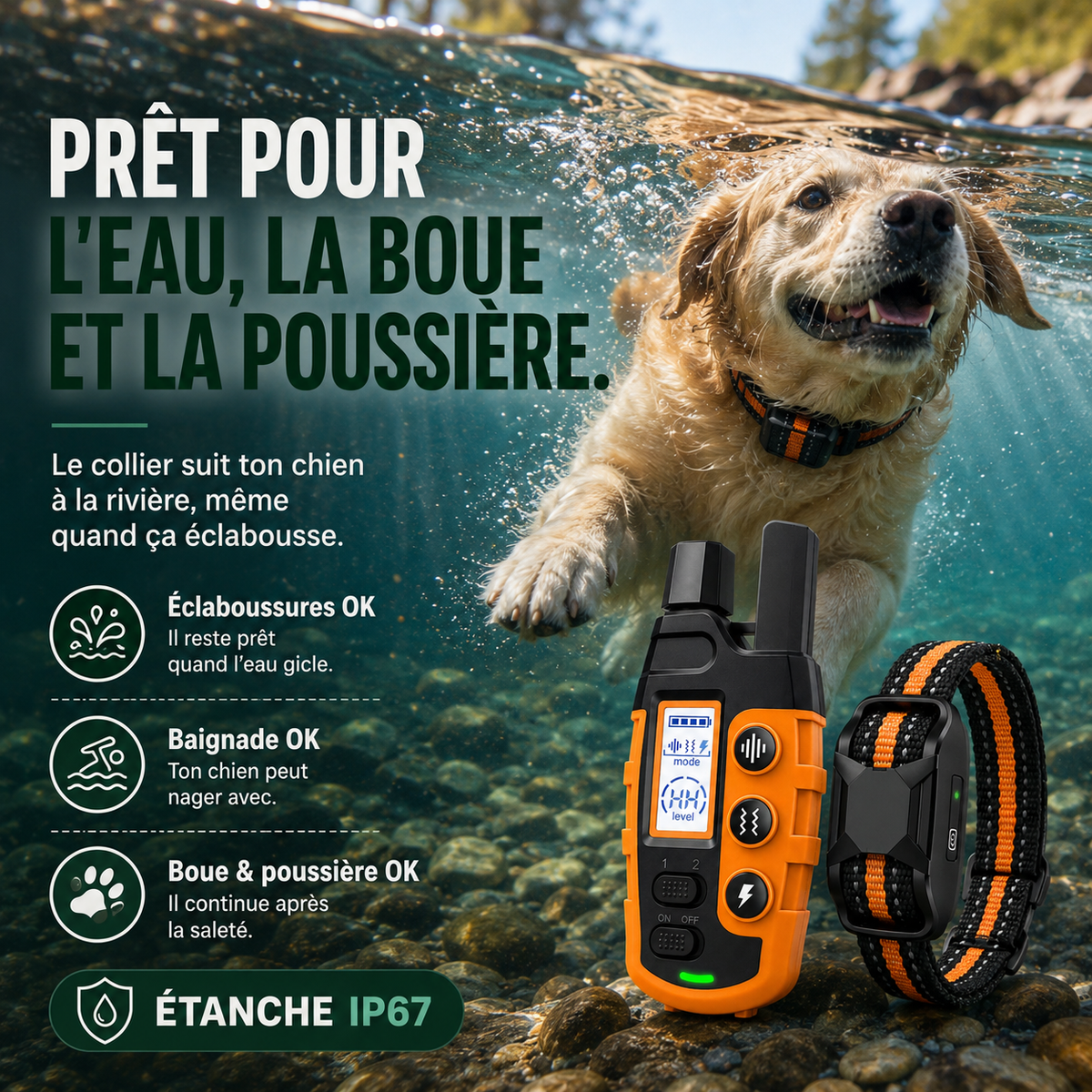 Collier de dressage SecureTouch longue portée